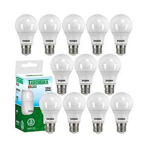 Kit 12 Lâmpadas de Led Bulbo TKL 80 12W E27 6500K Taschibra