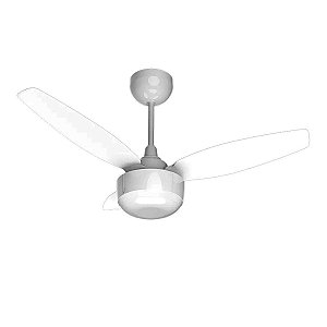 Ventilador de Teto Ventisol Ciclo Inverter Branco Com Controle 3 Pás Bivolt