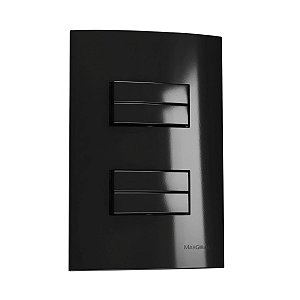Conjunto 4x2 Interruptor 4 Teclas Paralelo Sleek Margirius Preto