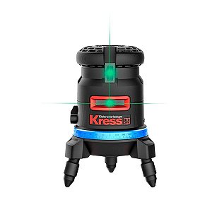 Nível Laser 5 Linhas Ajustável Laser Verde Mar Bivolt Kress KI100S