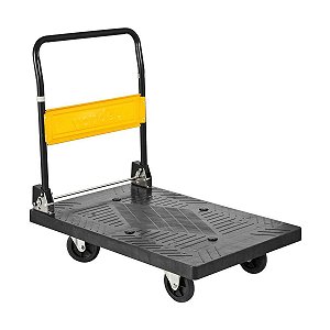 Carrinho Plataforma 300 Kg Dobrável Vonder Amarelo E Preto