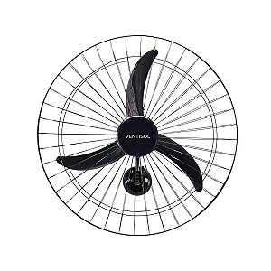 Ventilador Parede Oscilante 60cm 200w Bivolt Preto Ventisol