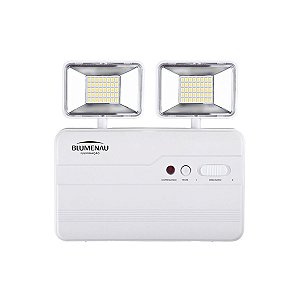 Bloco Autônomo Luz De Emergência 2 Farol Led 2200ml Bivolt Cor Branco 100V/240V