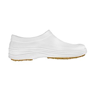 Sapato Ocupacional Segurança Limpeza Cozinha Branco Calfor Grip
