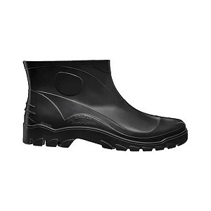 Bota Flex Borracha Pvc Stivaletto Preta Cano Curto Impermeável Calfor