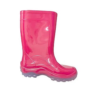 Bota Infantil Impermeável Pink Galocha Pvc Borracha Calfor