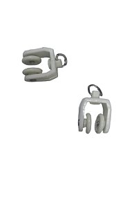 RODIZIO DESLIZANTE P/ TRILHO FLEXIVEL PVC BRANCO