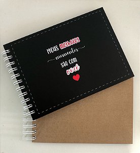 Álbum de Fotos Scrapbook Papel Kraft Namorados