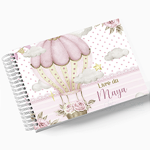 Livro do Bebê Personalizado - Balão Rosa