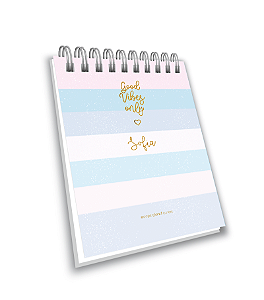 Bloco de Notas Capa Dura Personalizada - Good Vibes Only