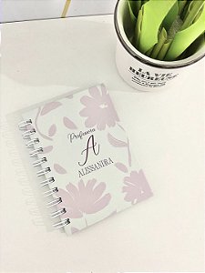Caderninho dia dos professores capa personalizada com inicial