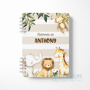 Caderneta de Vacinação Personalizada - Animais Safari | VERSÃO CLEAN