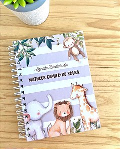 Agenda Berçário Creche Personalizada - Safari