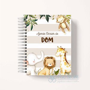 Agenda Berçário Creche Personalizada - Safari