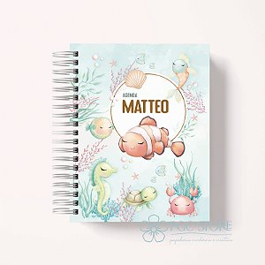Agenda Berçário Creche Personalizada - Fundo do Mar