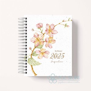 Planner Basic 2025 Capa Personalizada Orquídea