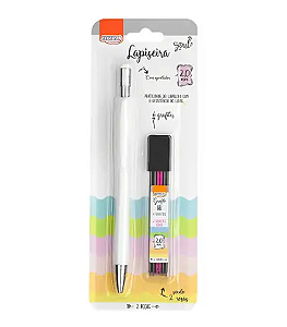 Lapiseira 2.0mm Branca Pastel+Grafite Brw