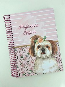 Caderno para professoras 10 matérias Encapado - Capa Personalizada