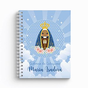 Caderno de Catequese Capa Personalizada - Nossa Sra Aparecida