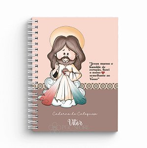 Caderno de Catequese Capa Personalizada - Jesus Misericordioso