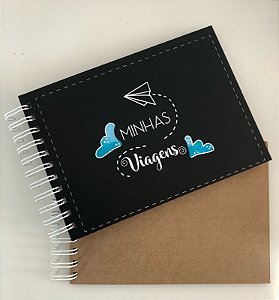 Álbum de Fotos Scrapbook Papel Kraft Minhas Viagens
