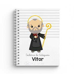 Caderno de Catequese Capa Personalizada - São Bento