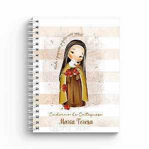 Caderno de Catequese Capa Personalizada - Santa Teresinha