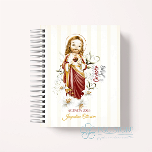 Agenda Católica 2026 Personalizada - Sagrado Coração de Jesus