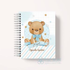 Agenda Berçário Creche Personalizada - Ursinha de Pelúcia menino