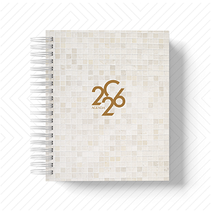 Agenda Masculina 2026 Personalizada - Ladrilhos