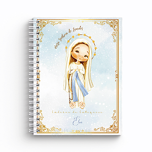 Caderno de Catequese Capa Personalizada - Nossa Senhora de Lourdes