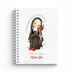 Caderno de Catequese Capa Personalizada - Santa Rita