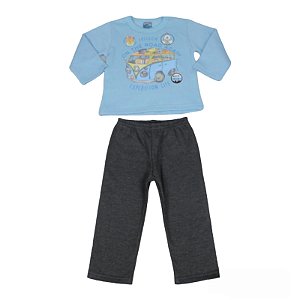 Conjunto moletom estampado masculino