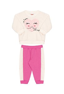 Conjunto feminino pelinhos bordado love