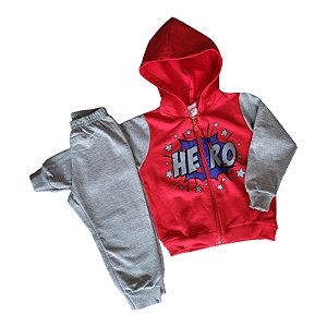 Conjunto de moletom masculino aberto 'Hero'