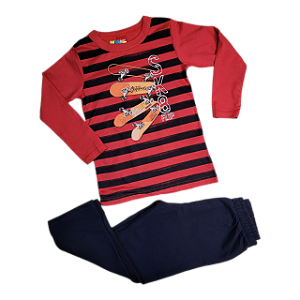 Conjunto meia estação masculino estampa "skate"