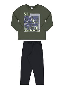 Conjunto moletom masculino estampa ice cold