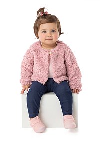 Casaco de pelinhos estilo bolero