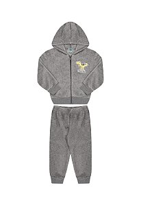 Conjunto masculino em pelinhos com capuz