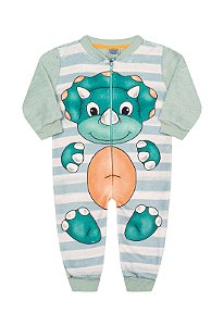 Macacão em pelinhos dino baby