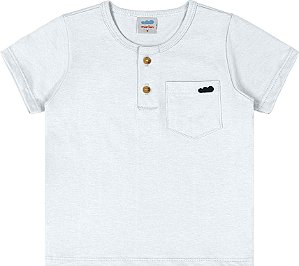 Camiseta meia malha penteada branca