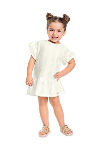 Vestido em laise off white
