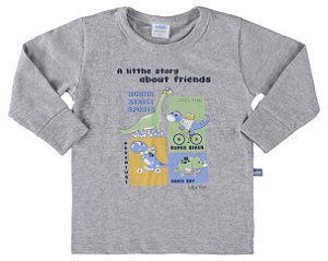 Camiseta manga longa dino silver