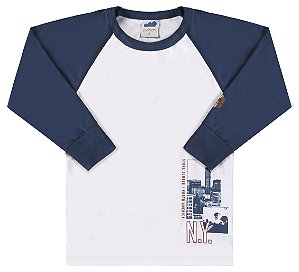 Camiseta manga longa N.Y.