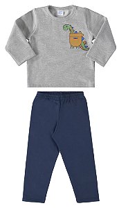 Conjunto moletom felpado dino