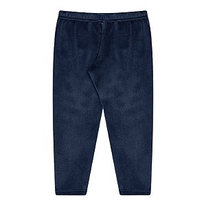Legging de pelinhos com elastano na cor azul marinho
