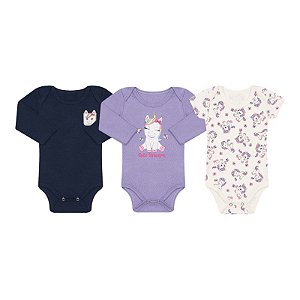 Kit feminino de 3 bodys