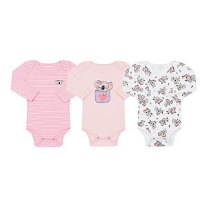 Kit feminino de 3 bodys