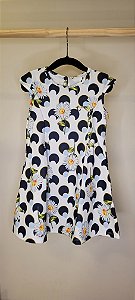 Vestido margaridas na cor branca