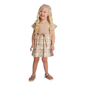 Vestido em meia malha penteada romance